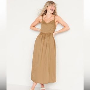 MWOT Cotton-Poplin Cami Maxi Swing Dress for Women